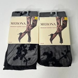Merona Sheer Black Fashion Tights New